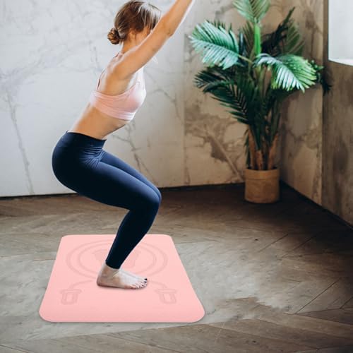 Anti-Slip Workout Mat Non-slip Tpe Skipping Rope Mat 23.6x15.7x0.4Inch Soundproofing Fitness Exercise Pad for Indoor Home Gym Workout Yoga Training