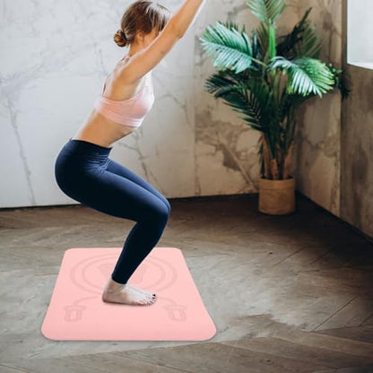 Anti-Slip Workout Mat Non-slip Tpe Skipping Rope Mat 23.6x15.7x0.4Inch Soundproofing Fitness Exercise Pad for Indoor Home Gym Workout Yoga Training