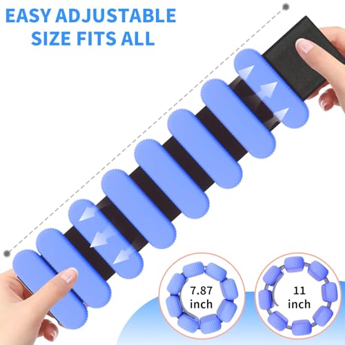 YOVKOK Adjustable Wrist Ankle Weights, 2 LBS/Pair, Bundle Options - color: Blue