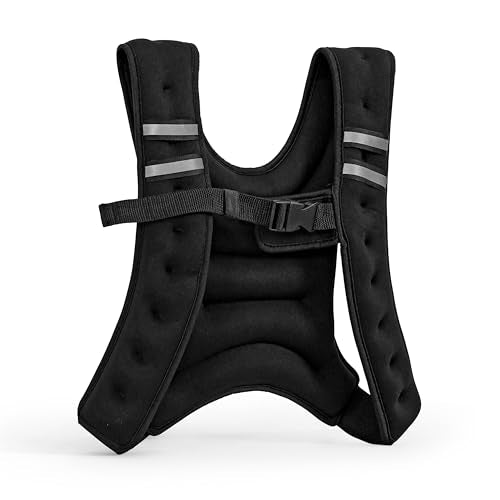TONE Fitness Weighted Vest for Men & Women - Workout Vest for Walking, Running, Cardio & Strength Training | 8 lb or 12 lb Options | Multiple Colors - style: 12 lb - Black