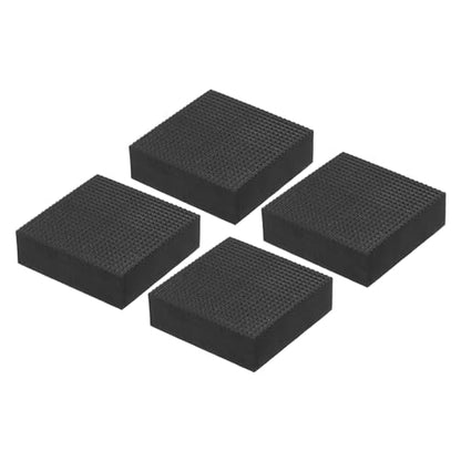 PATIKIL Rubber Anti-Vibration Pads, 4 Pcs Square Vibration Isolation Mats 1.97" x 1.97" x 0.6" for HVAC, Air Conditioner, Air Compressor, Washer, Dryer, Black