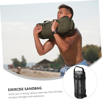 1 Set Fitness Workout sandbag Fitness sandbag Load sandbag Dynamic Load Exercises Sand Bag - color: Black, size: 60X23X23CM