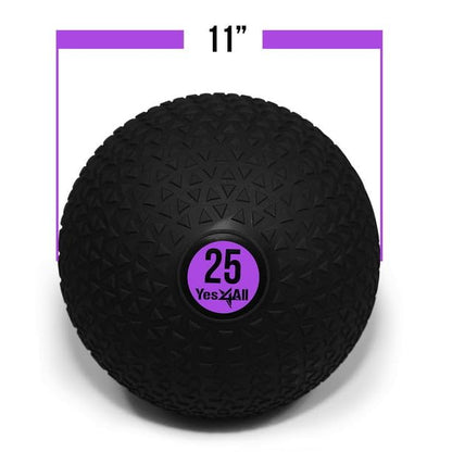 Yes4All Slam Balls, 10-40lb Weighted Ball Weight, Durable PVC Sand Filled Workout Dynamic Slam Ball for Strength Training, Triangle, Black, 25lbs - color: C. Triangle Black, style: E. 25lbs