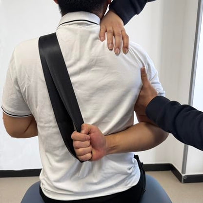 Mobilization Belt Physical Therapy -Physical Therapy Belt Used for Rehabilitation, Stretching, Manual Therapy- Highly Recommended by Physical Therapists (Black) - color: Black