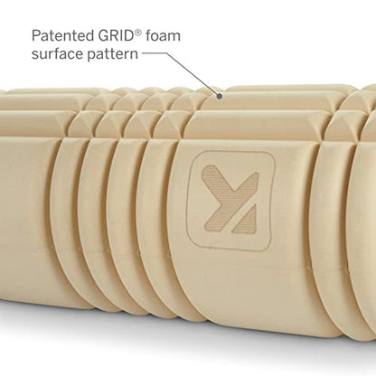 TRIGGERPOINT Performance Therapy Grid Patented Multi-Density Foam Massage Roller (30% Renewable Materials) Exercise, Deep Tissue Muscle - Muscle Pain&Tightness, Improves Circulation (13"), Tan - color: Tan, size: 13 Inch