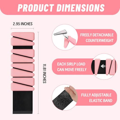 Ankle Weights 2 lb Set for Women & Men - Adjustable Wrist/Leg Weights with Soft Neoprene & Metal D-Ring, Sweat-Proof for Walking Running Pilates HIIT At Home Workout - color: Pink