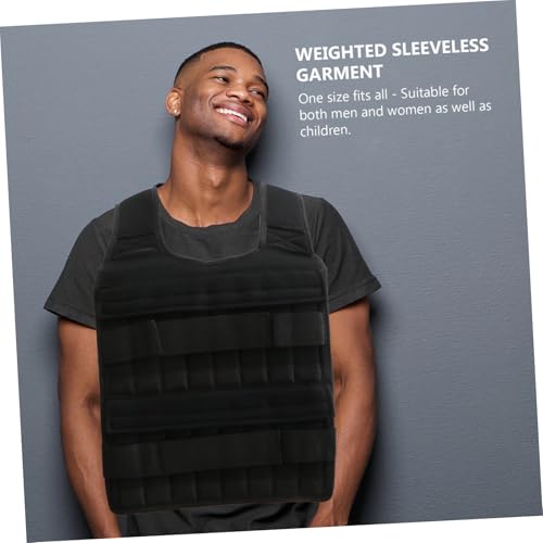 YARNOW Sports Weighted Vest for Exercise Adjustable Workout Equipment for Running Jogging and Lightweight Sleeveless Design Holds Up to Black