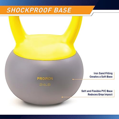 PROIRON Soft Kettlebell 8lb, 16lb, 24lb, 32lb Kettlebells with Iron Sand, Non-Slip Handle, Kettle Weights for Fitness, Exercise, Workout, Home Gym, Strength Training, Bodybuilding Weightlifting