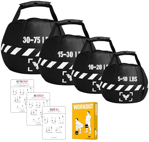 Elite Kettlebell Sandbag - Heavy Duty Sand Weights Bag for Cross Training, Strength Training, Workout, Functional Fitness, Adjustable Weight, Durable Training Equipment for Home & Gym (UN-FILLED) - size: 1.3 Pounds
