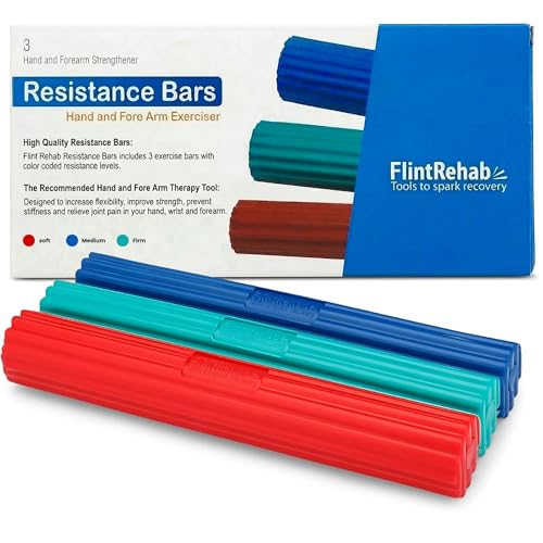 Flex Bars for Physical Therapy (3 Pack), Hand therapy Flex Bar, Resistance Bar for Golfers Elbow & Tendinitis, Tennis Elbow Exercise Devices, 3 Variable Twist Bar to Improve Grip Strength