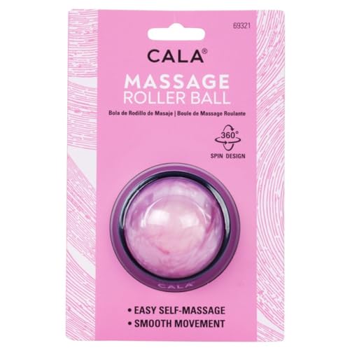 CALA Massage Roller Ball, Pink, 360° Spin Design, Handheld Self-Massage Tool, Portable Compact Size