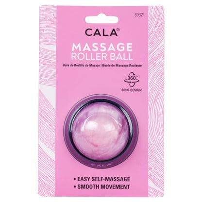 CALA Massage Roller Ball, Pink, 360° Spin Design, Handheld Self-Massage Tool, Portable Compact Size