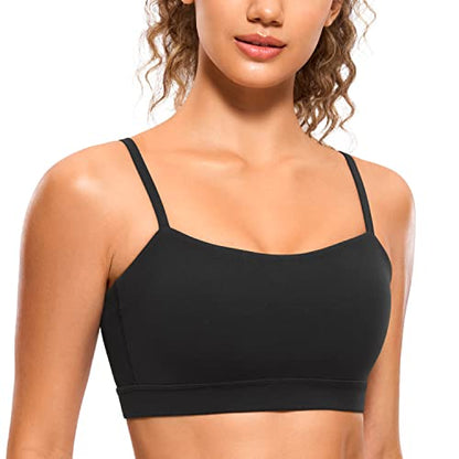 CRZ YOGA Butterluxe Thin Strap Sports Bra - color: Black, size: Small