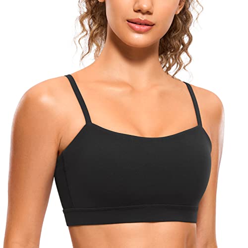 CRZ YOGA Butterluxe Thin Strap Sports Bra - color: Black, size: Medium