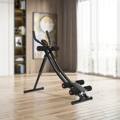 Ab Machine Abdominal Crunch Core Workout Equipment Foldable Exercise Ab Trainer Machine Coaster Abdominal/Core Fitness All Training Equipment Levels for Home & Gym