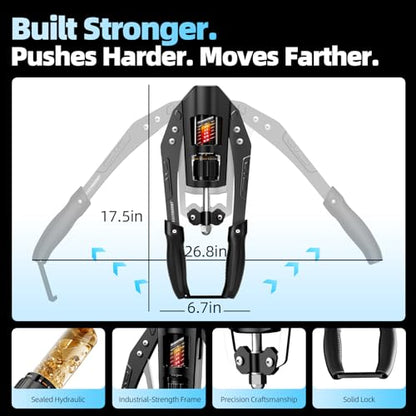 EAST MOUNT Twister Arm Exerciser - Adjustable 22-440lbs Hydraulic Power, Home Chest Expander, Shoulder Muscle Training Fitness Equipment, Arm Enhanced Exercise Strengthener - color: FullBlack