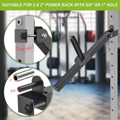 Kipika Power Rack Attachment for 5/8" & 1" Holes - Heavy Duty Home Gym Equipment for 2x2 or 3x3 Squat Rack, Adjustable and Easy to Install - color: 2 x 2 Racks with 1'' Hole