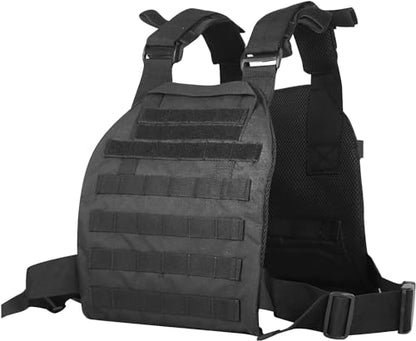 Tactical Adjustable Weighted Vest for Men and Women WODs, Strength Endurance Training Fitness Workouts Running - Quick Release, Molle System