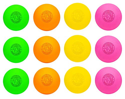 Signature Lacrosse Ball Set - Packs of 2, 4, 8, 12, and 120 - No Chemical Smell Massage Balls, Myofascial Release Tools, Back Roller, Muscle Knot Remover