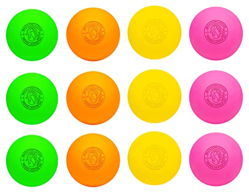 Signature Lacrosse Ball Set - Packs of 2, 4, 8, 12, and 100 - No Chemical Smell Massage Balls, Myofascial Release Tools, Back Roller, Muscle Knot Remover - color: Assorted, size: 8 Balls