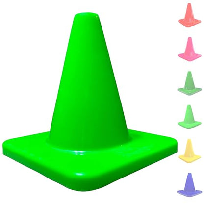 LVL10 Pro Training Cones - 6" Soccer Training Cones for Sports - for Basketball, Football, Basketball and Agility Drills - Soccer Field Markers that Won't Crack, Slide or Fly