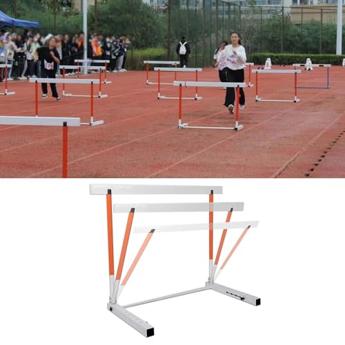 CMYUN School Gym Hurdles Training Equipment, Foldable Speed Agility Obstacle/Adjustable Track & Field Hurdles, Professional Hurdles for Adult Kid