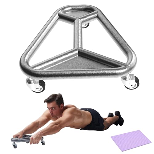 Ab Roller Wheel for Core Workout – Extra-Wide Ab Exercise Equipment for Abs, Arms & Back – Stable & Quiet Fitness Roller for Home Gym Strength Training – Includes Knee Pad – For Men & Women
