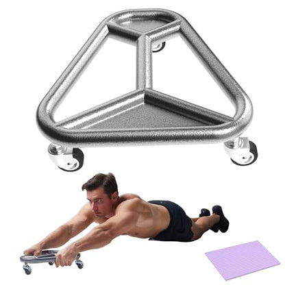 Ab Roller Wheel for Core Workout – Extra-Wide Ab Exercise Equipment for Abs, Arms & Back – Stable & Quiet Fitness Roller for Home Gym Strength Training – Includes Knee Pad – For Men & Women