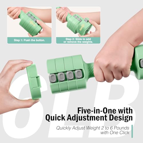 EAST MOUNT Adjustable Weight Dumbbells Set of 2, 8 in 1 Hand Weights for Women 2lb/3lb/4lb/5lb/6lb Dumbbell Weights Set 12 lbs/Pair Hand Weights for Home Office Gym Workout
