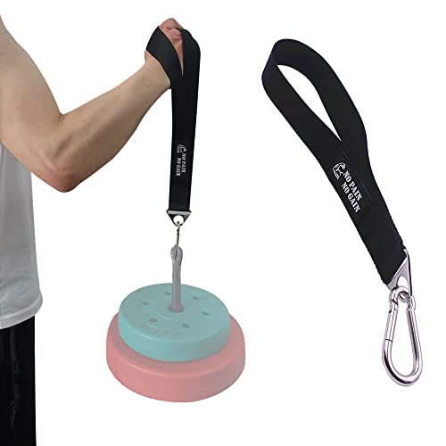 Arm Wrestling Training Strap Belt Hand Grip Arm Finger Forearm Exerciser Strengthener for Cable Machine and Free Weight - color: only strap ( not include loading pin )