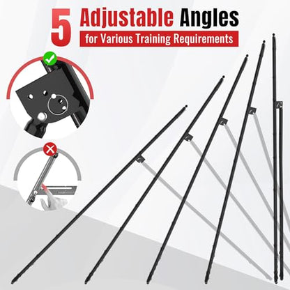 Suteck 7x4ft Volleyball Rebounder Net 2-Net System, 5-Angle Adjustable & Durable Trainer for Spike, Serve, Passing & Solo Practice, Includes Storage Bag for Easy Travel & Portability