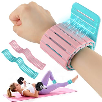 Wrist Weights, Adjustable Magnetic Leg & Arm Weights Bangles 2 Pcs (1LB Each) Silicone Ankle Weights for Women & Men, fits for Gym, Running & Walking, Swimming, Yoga & Pilates