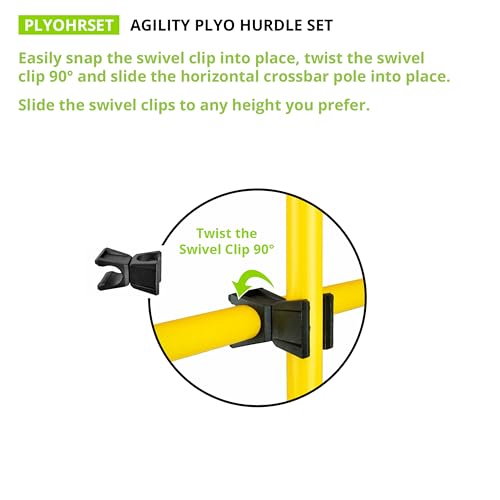 Champion Sports Agility Training Pole & Hurdle Sets – Speed, Footwork & Coordination Drills, Indoor/Outdoor PVC Poles