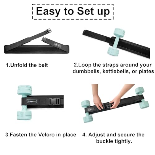 Hip Thrust Belt for Dumbbells,Booty Belt for Hip Thrust Slip-Resistant Padding - color: Black