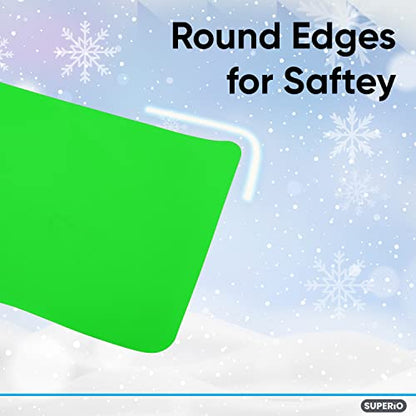 Superio Snow Slider Mat, Flexible Snow Sled Flying Carpet, Roll up Sleds for Kids 36" / Adults 54" Lightweight Plastic Snowboard Sled, 1 Pack