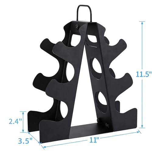 3-Tier | 4-Tier Dumbbell Rack for Dumbbells , A-Frame Weight Stand Only, Compact Space-Saving Design for Home Gym, Heavy-Duty Alloy Steel Organization Rack (Dumbbells Not Included ）