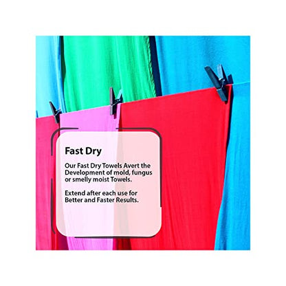 Outdoors Microfiber Towel Fast Drying Soft Feel Fast Action Drying for Gym Beach Outdoors Travel Yoga Camping Compact Size 1 Piece 24x48 in Red MFT1P24RD