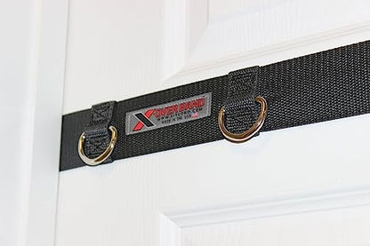 X-Over Door Anchor Strap for Resistance Bands - Home Workout Essentials - 3 Anchor Points for Muscle Isolation CrossOver Exercises - Body Conditioning - Portable & Nail-Free - Set of 2
