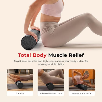 Sunny Health & Fitness 36" Black High-Density Yoga Foam Roller - color: Black, size: 36-Inch