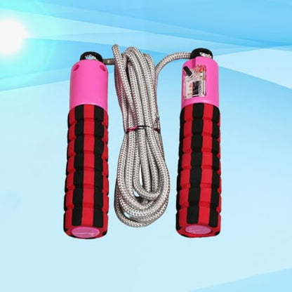 Ciieeo Automatic Counting Jump Rope with Digital Counter, Foam Handle Skipping Rope for Workout and Fitness Training, Adjustable Length for Gym Exercise and Cardio Random Color