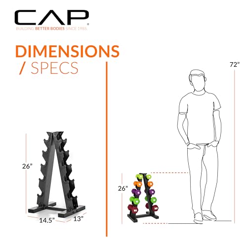 CAP Barbell Neoprene Dumbbell Weights Pairs & Sets | Color Series - style: 56 lb Set