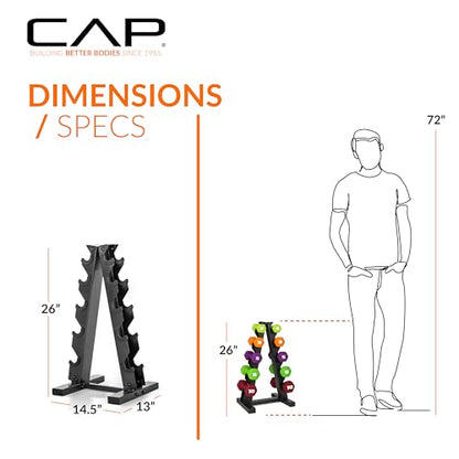 CAP Barbell Neoprene Dumbbell Weights Pairs & Sets | Color Series - style: 56 lb Set