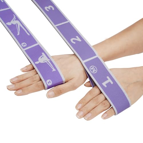 2 PCS Kids Stretching Strap - 8-Loop Adjustable Stretch Bands for Dance, Ballet, Yoga, Gymnastics Workout, Children‘s Fitness Equipment, Stretching Resistance Bands and Home Flexibility Training