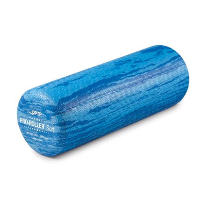 OPTP PRO-Roller Soft Density Foam Roller – Low Density Soft Foam Roller for Physical Therapy, Pilates, Yoga Foam Roll Exercises, and Muscle Recovery - Blue 18" x 6" - color: Blue 18" X 6" Short Round Roller