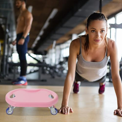 Quiet Fitness Abdominal Training Disc with Comfortable Handle Core Sliders for Home Gym Rolling Workout Equipment for All Levels Pink Silent Design