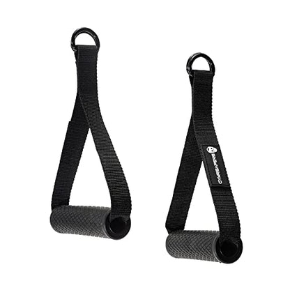 Gymreapers Resistance Band Handle/Door Anchor Combo - Exercise Band at Home Workout - (1 Pair of Handles) - Used with Any Resistance Bands for Men and Wome