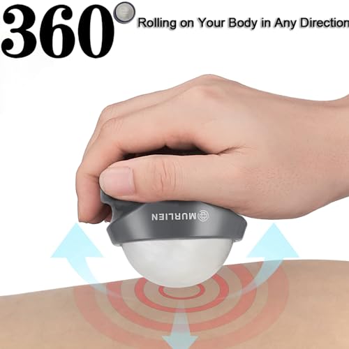 Massage Roller Ball, Tight and Sore Muscles Relief, Manual Massager, Alleviating Shoulder, Arms, Back, Legs, Calves or Muscle Tension - White - color: White
