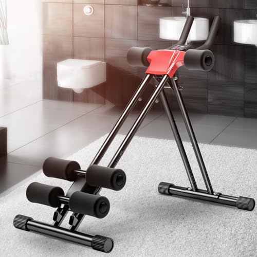 BENBOR Ab Workout Equipment, Adjustable Abdominal Roller Wheel Full Body Workout for Home Gym, Strength Training Exercise Equipment for Body Shaping Foldable Waist Trainer Suitable for Beginner