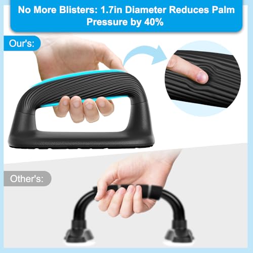 Push Up Bars with Bottom Anti-Slip Pad Push Up Handles for Floor Soft Plastic Pushup Handles Strength Training Pushup Stands