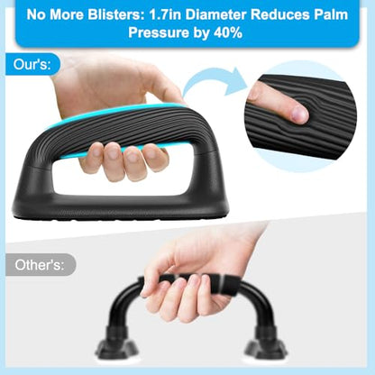 Push Up Bars with Bottom Anti-Slip Pad Push Up Handles for Floor Soft Plastic Pushup Handles Strength Training Pushup Stands